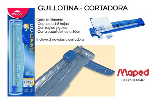 Guillotina Compacta Manual Casera Oficina Cortadora Papel
