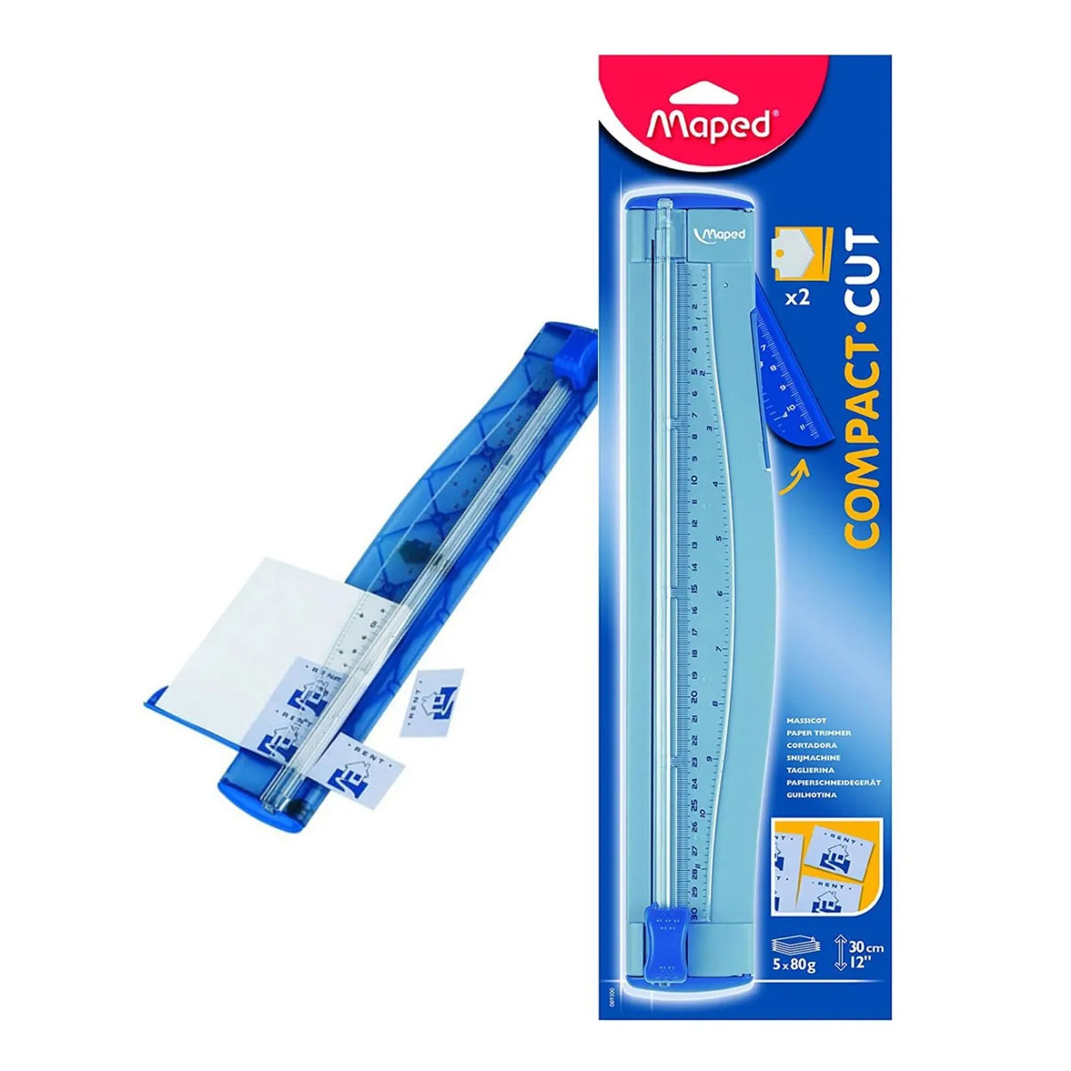 Guillotina Compacta Manual Casera Oficina Cortadora Papel