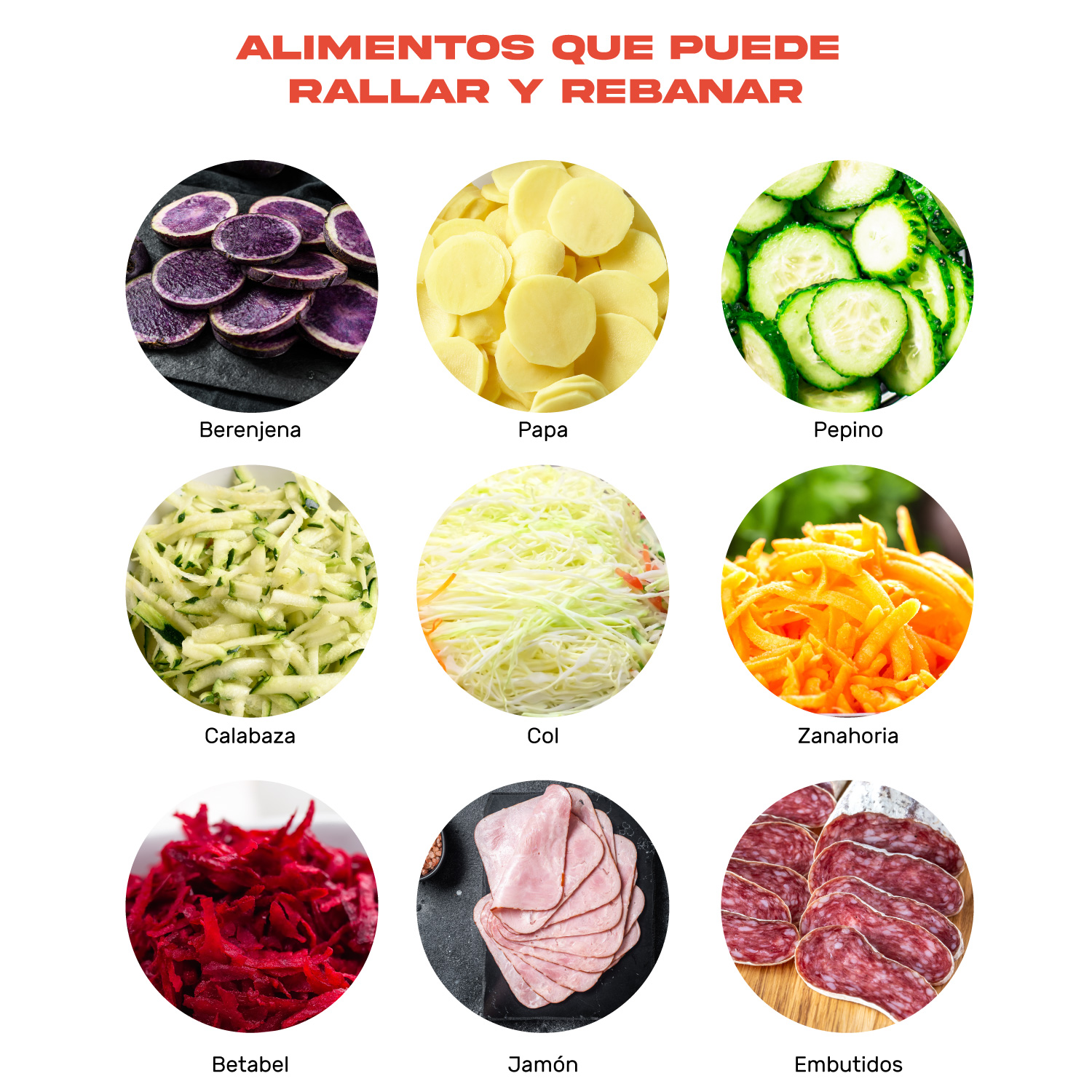 Procesador Rebanador De Alimentos Industrial 550w