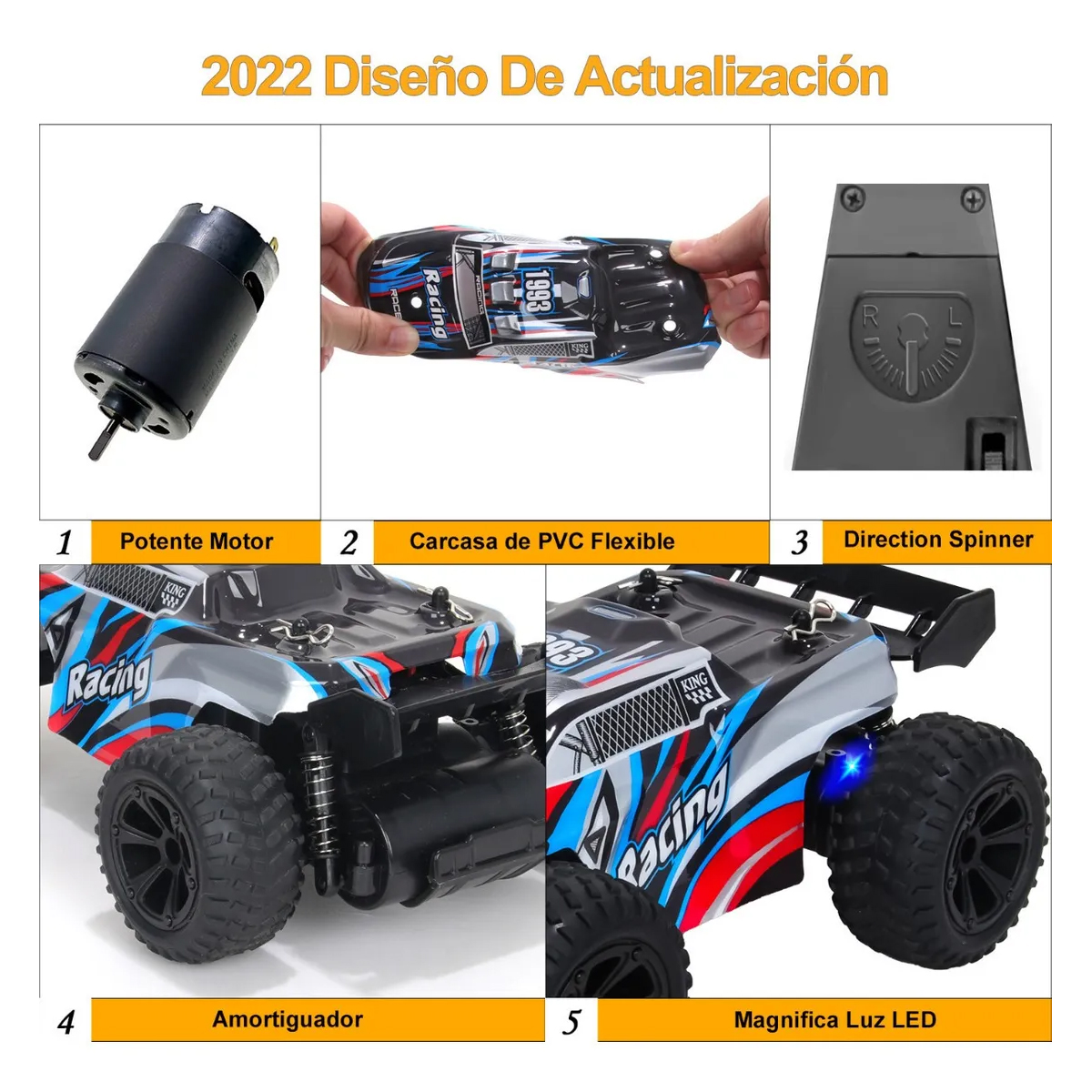 1:22 Juguete Todo Terreno Carros Control Remoto Recargables 2000mah