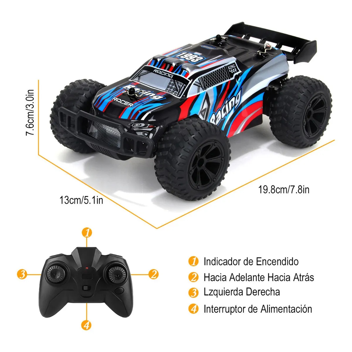1:22 Juguete Todo Terreno Carros Control Remoto Recargables 2000mah