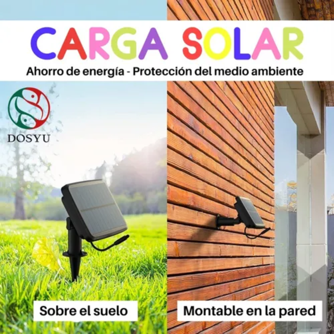 Serie Focos Vintage Exterior Decorativos 13 Metros 30 focos RGBHUB SOLAR DOSYU