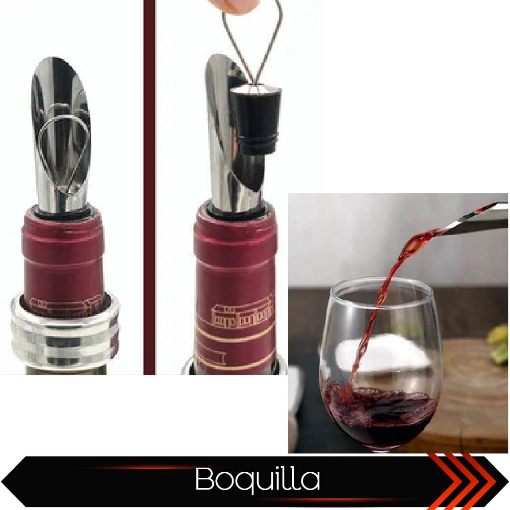 Set de Vino CHIC FANTASY Juego de 4 piezas Accesorios para vino Set de Bar