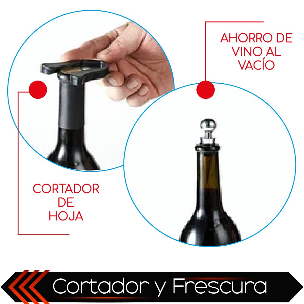 Set de Vino CHIC FANTASY Juego de 4 piezas Accesorios para vino Set de Bar