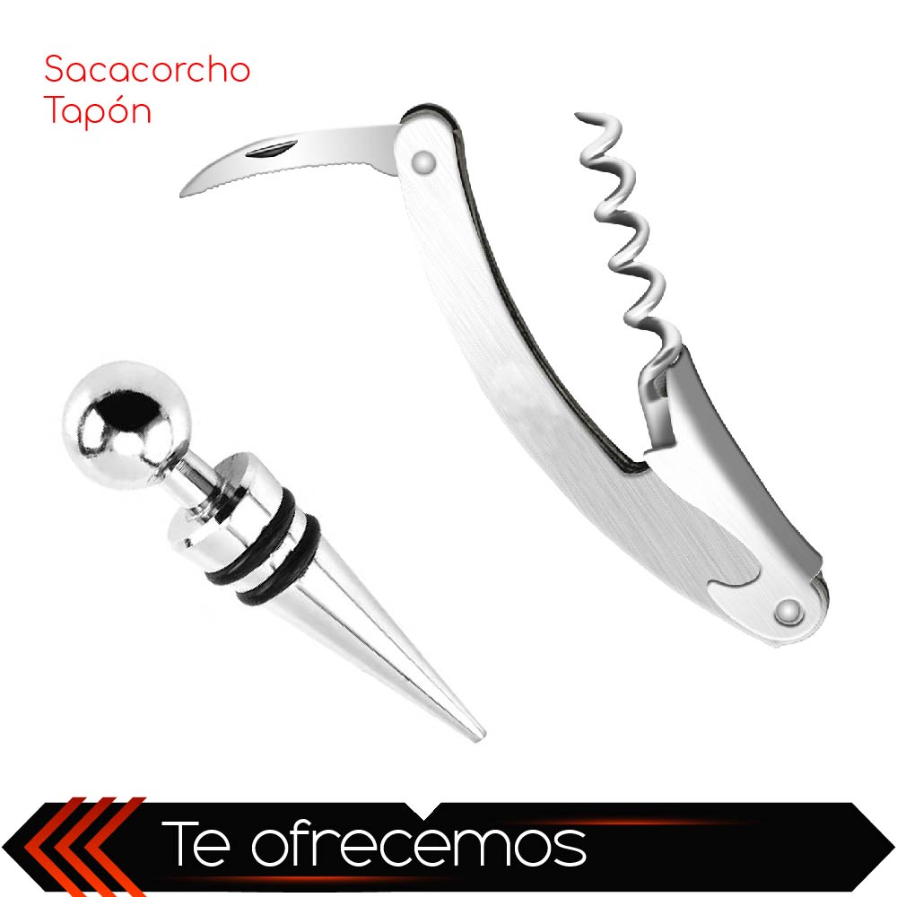 Set de Vino CHIC FANTASY Juego de 2 piezas Accesorios para vino Set de Bar