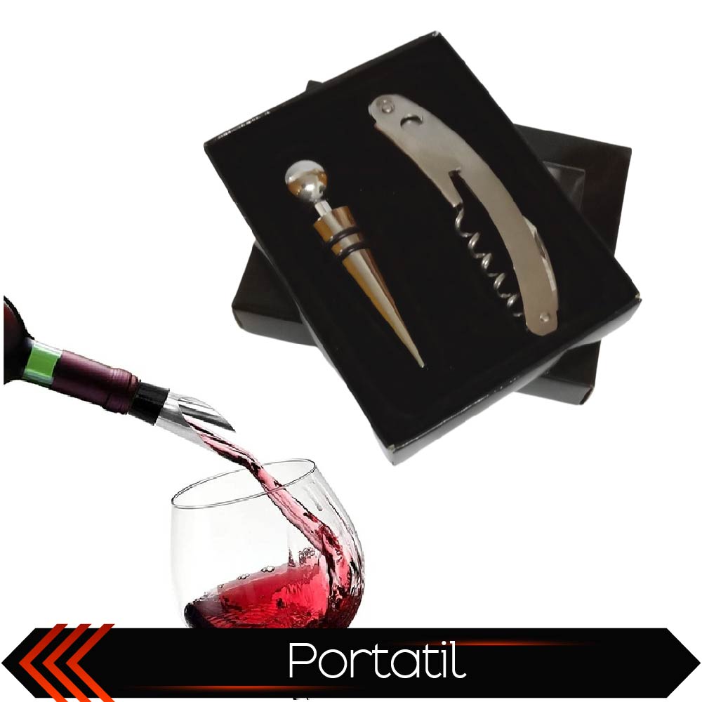 Set de Vino CHIC FANTASY Juego de 2 piezas Accesorios para vino Set de Bar