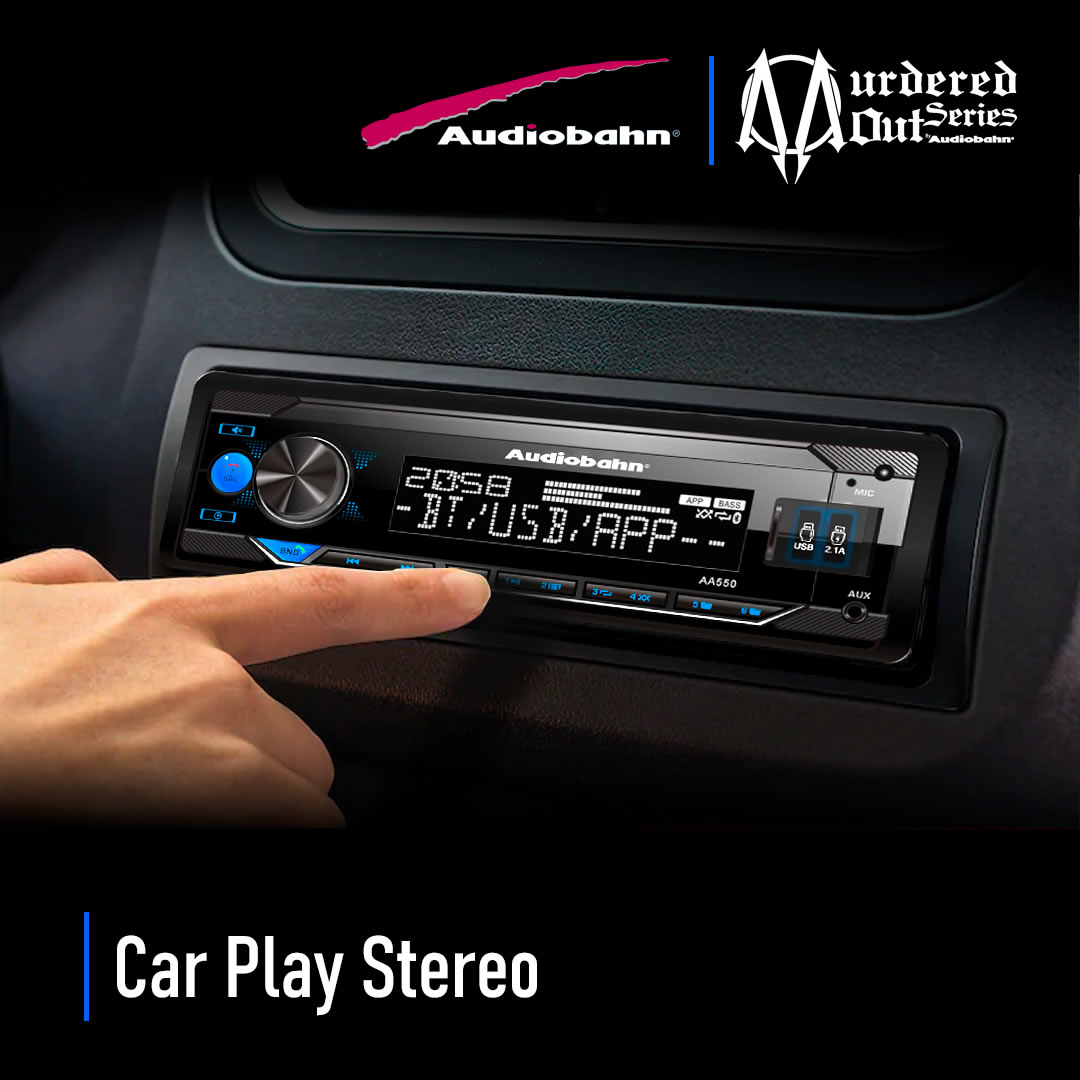 Autoestéreo Bluetooth Audiobahn AA550 Potencia 4x50W - Negro