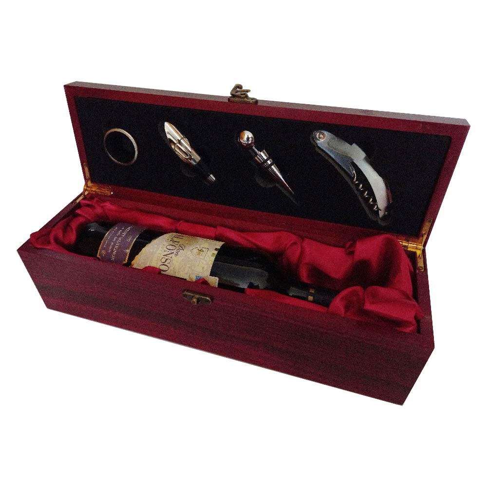 Set de Vino CHIC FANTASY Juego de 4 piezas Accesorios para vino con Caja