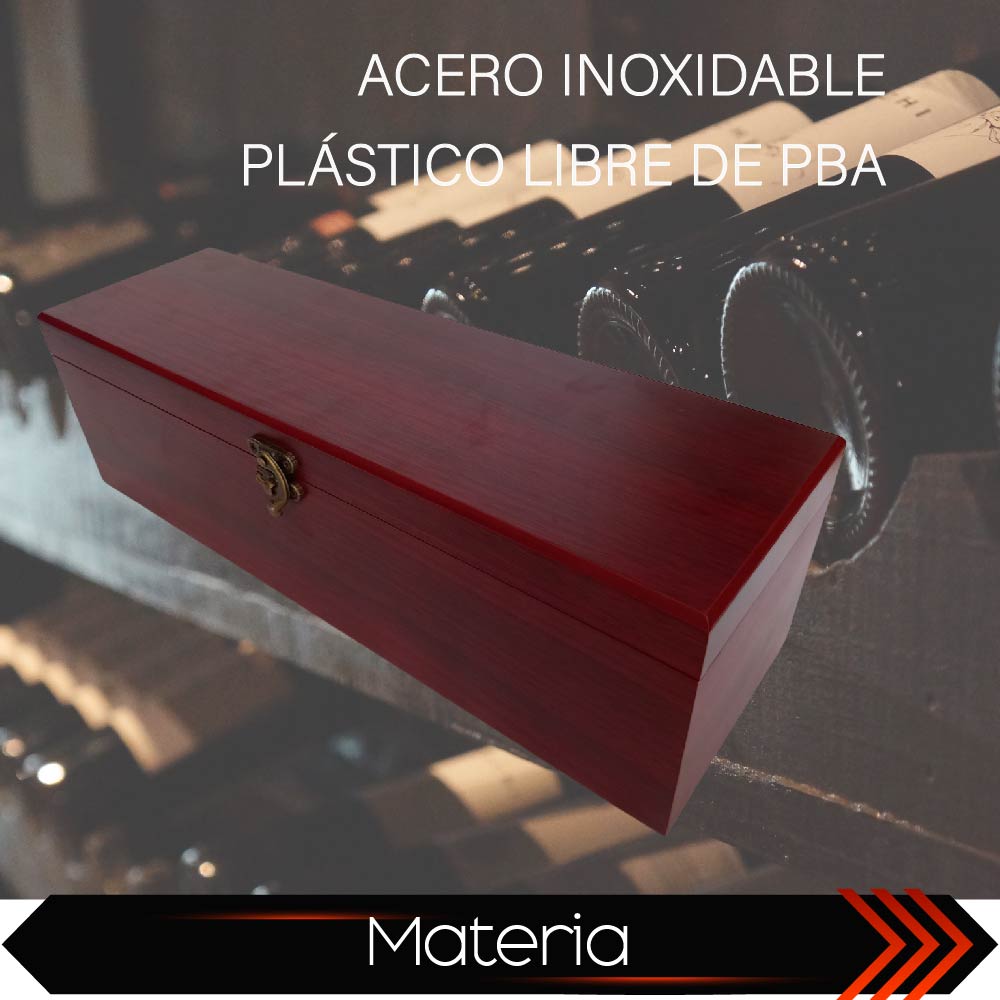 Set de Vino CHIC FANTASY Juego de 4 piezas Accesorios para vino con Caja