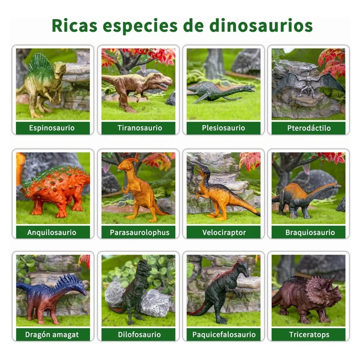  Juguete Dinosaurio Para Niños Con Mapa Y Árbol, 88 Pzas.