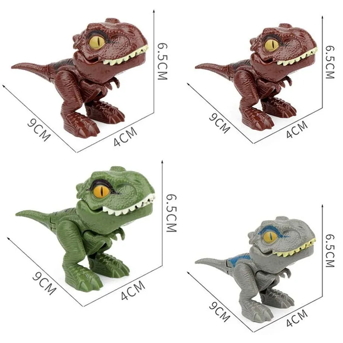 Pack 4 Juguetes Para Niños Jurassic Dinosaurios T-rex