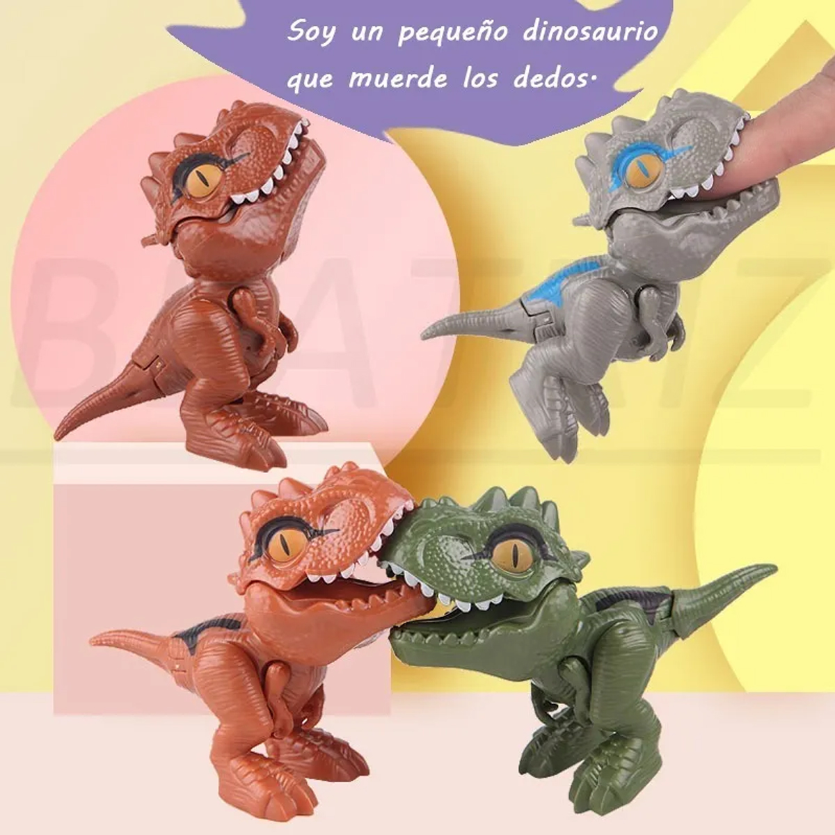 Pack 4 Juguetes Para Niños Jurassic Dinosaurios T-rex