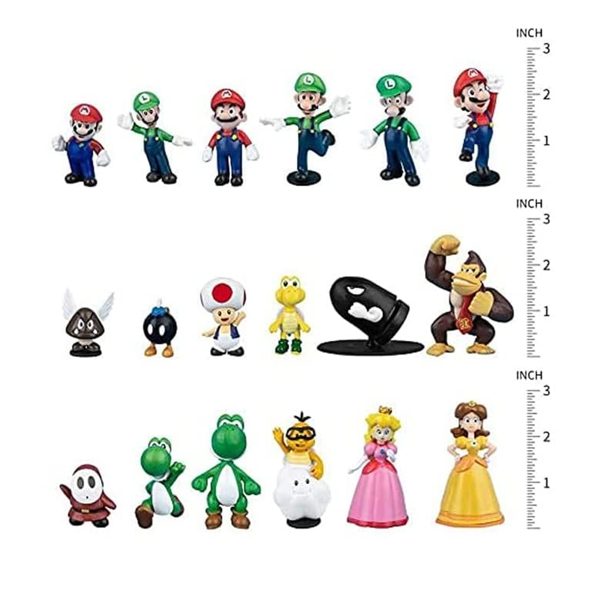 Juguetes De Super Mario Bros, Luigi, Yoshi, 18 Piezas