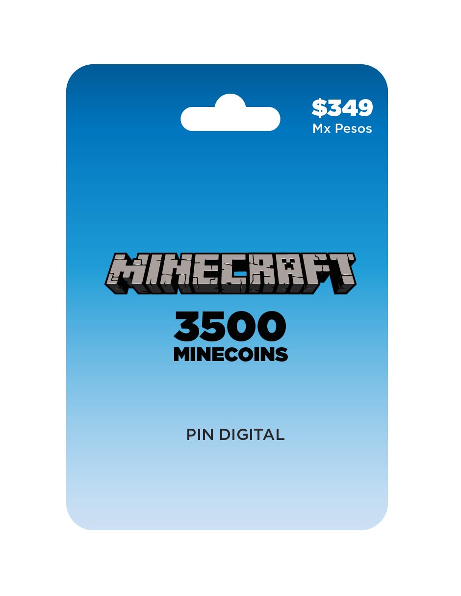 Minecraft 3500 Minecoins, tarjeta prepago, Pin Digital