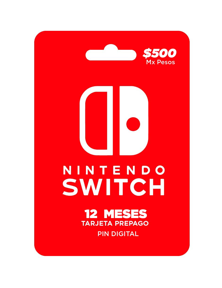 Nintendo SWITCH 12 meses, tarjeta prepago, Pin Digital