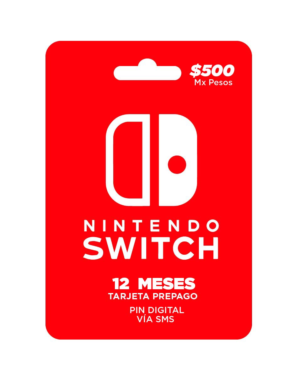 Nintendo SWITCH 12 meses, tarjeta prepago, Pin Digital