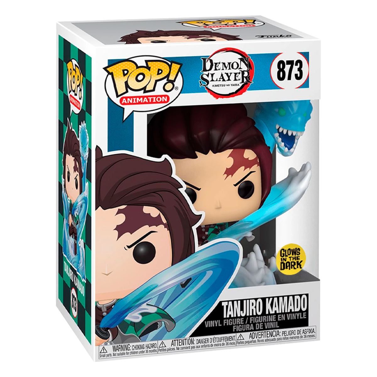 Funko Pop Tanjiro Respiracion De Agua #873 Glow Demon Slayer Anime Original