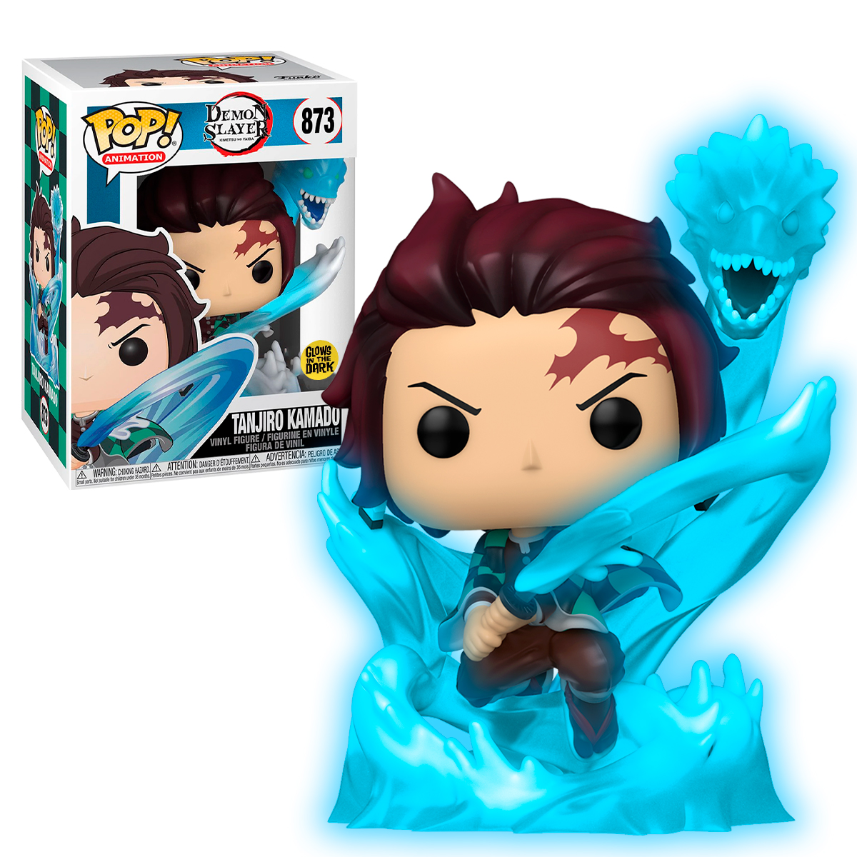 Funko Pop Tanjiro Respiracion De Agua #873 Glow Demon Slayer Anime Original