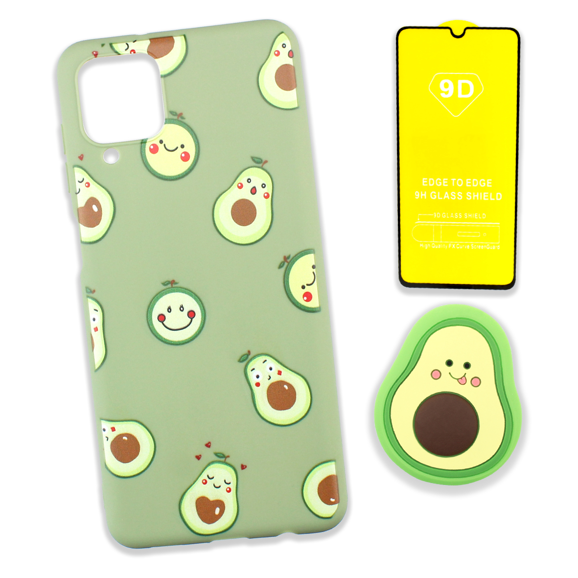 KIT Funda + Mica 9D para SAMSUNG GALAXY A12 | ( A125 ) Diseño Aguacate Verde