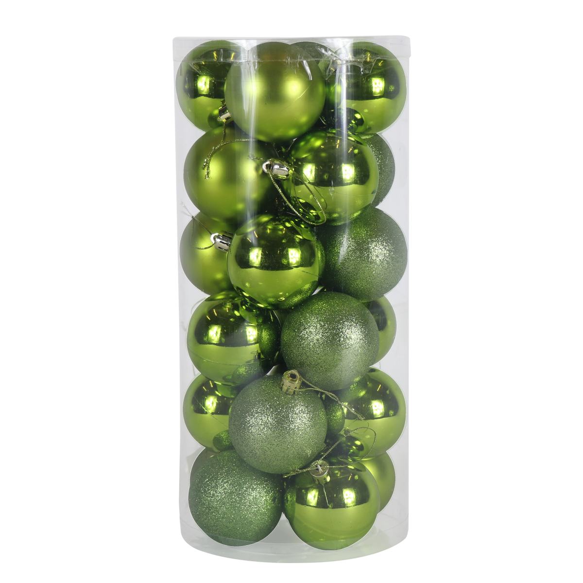 Set de 3 Pack Esfera Navideña 6cm Verde 24 piezas
