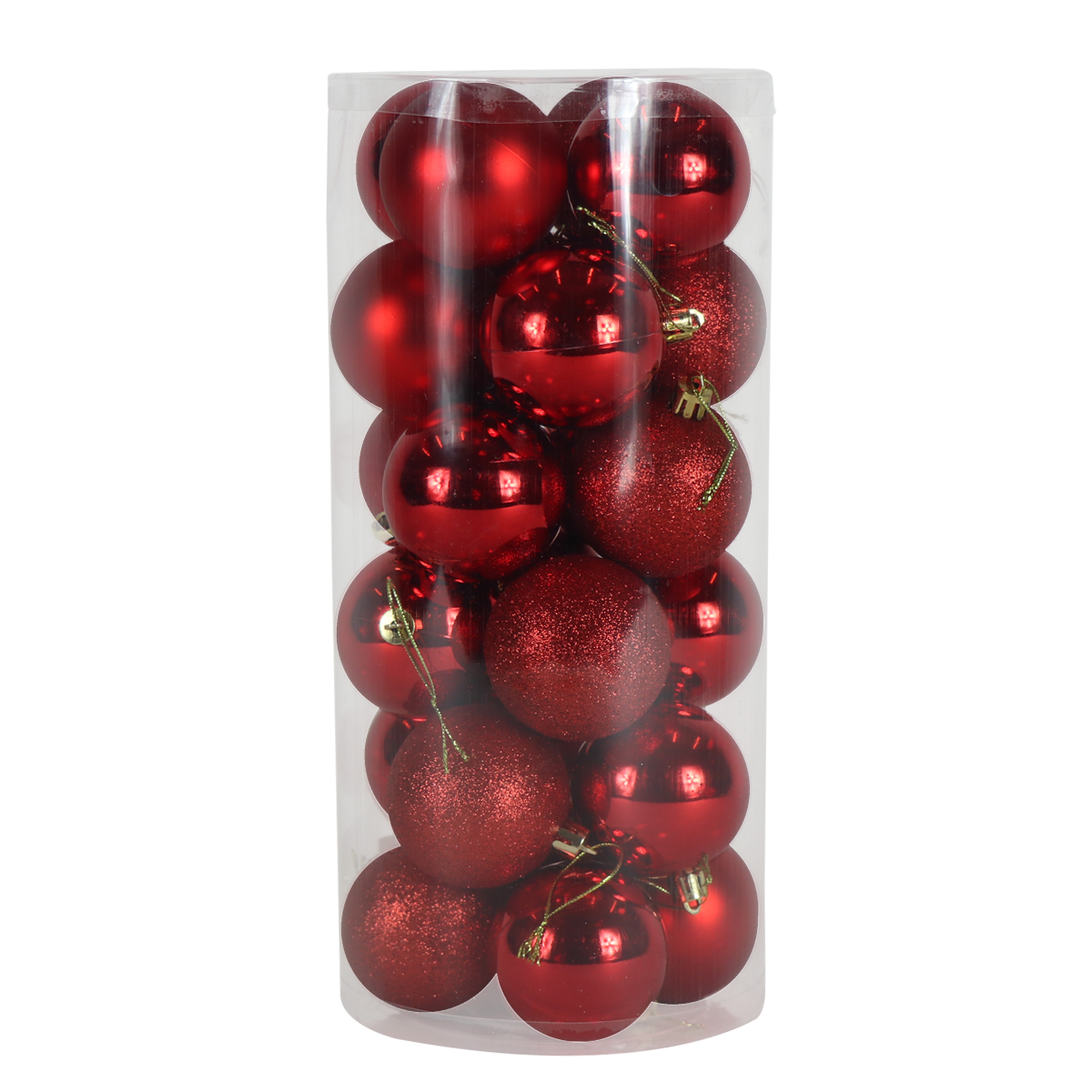 Set de 3 Pack Esfera Navideña 6cm Verde 24 piezas