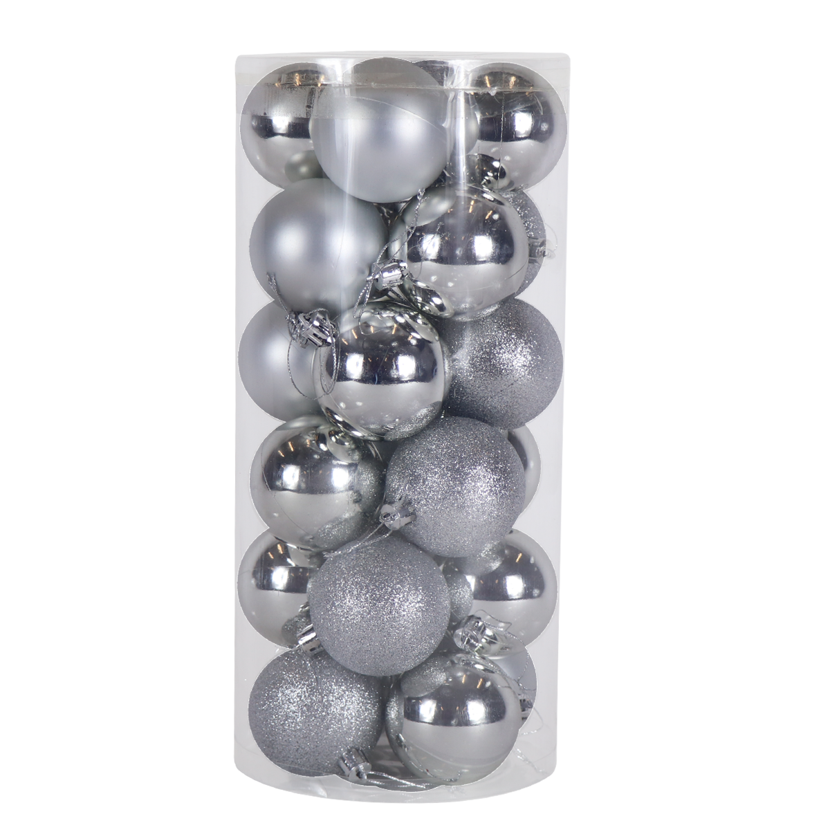 Set de 3 Pack Esfera Navideña 6cm Verde 24 piezas