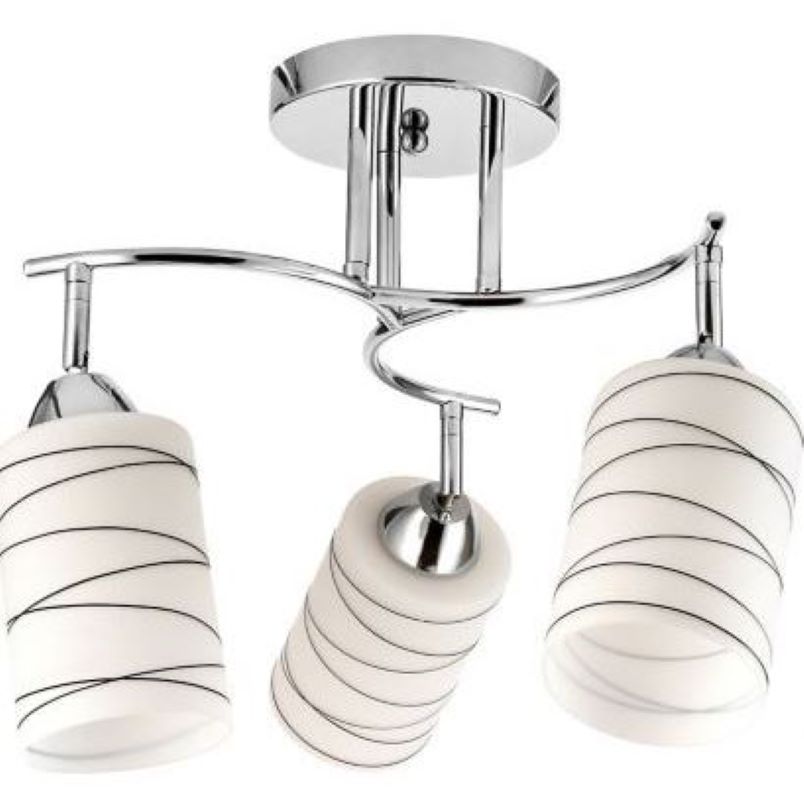 Lampara para Techo Casa Bonita 123048 3 Luces Blancas de Metal