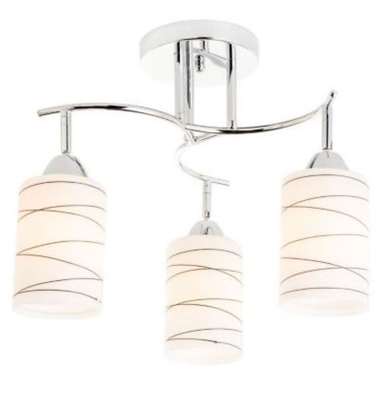 Lampara para Techo Casa Bonita 123048 3 Luces Blancas de Metal