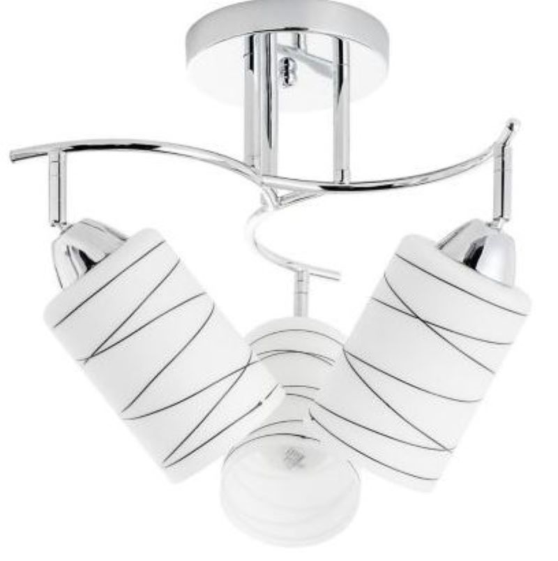Lampara para Techo Casa Bonita 123048 3 Luces Blancas de Metal