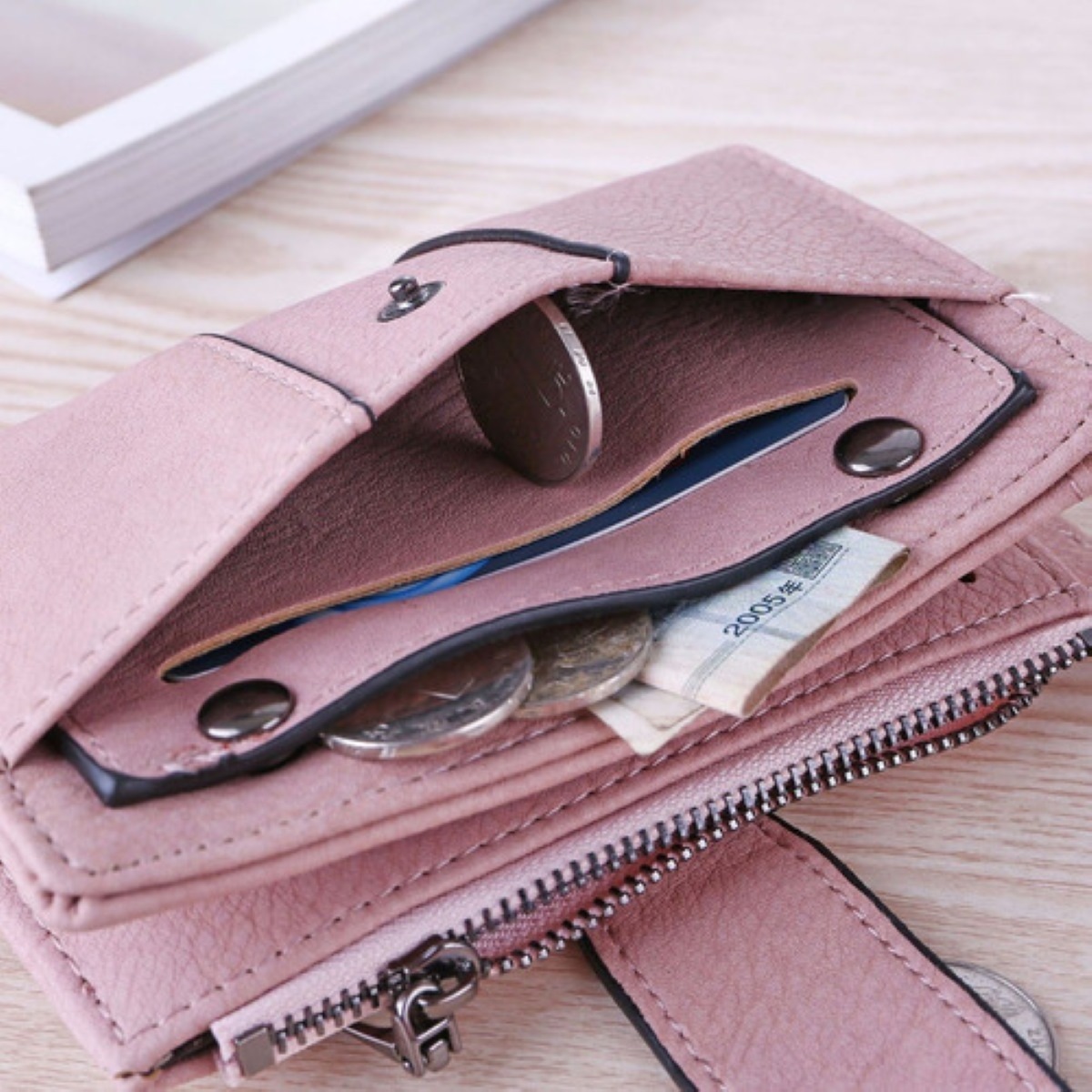 Cartera Monedero, Estilo Retro Rosa 