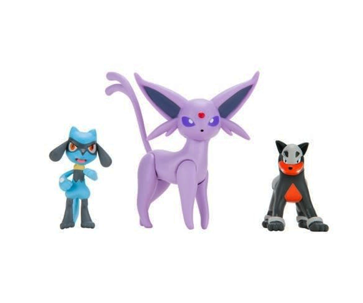 Pokemon Battle Figure Espeon + Houndour + Riolu