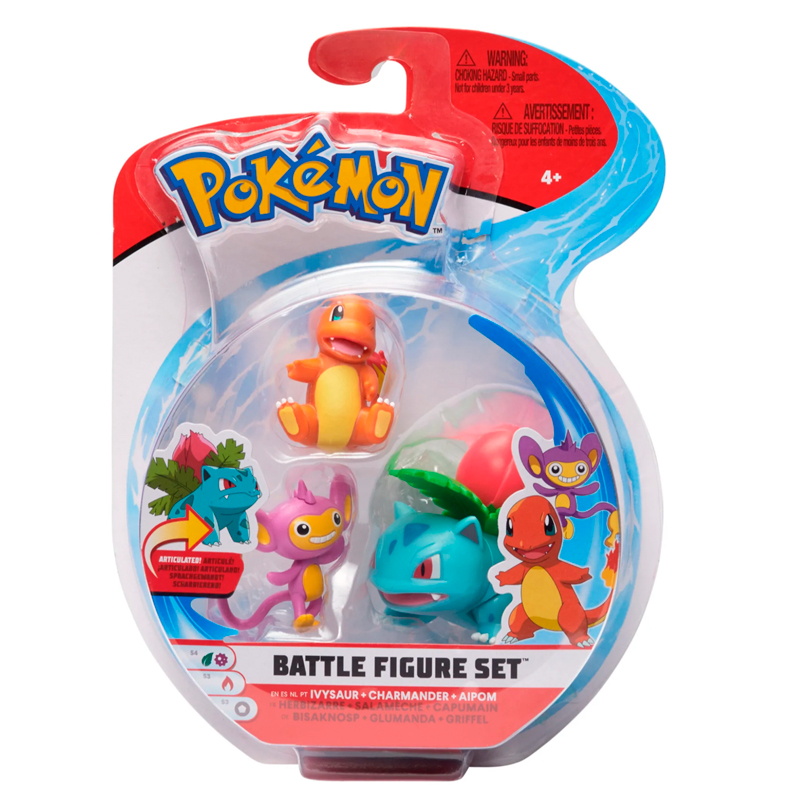 Pokemon Ivysaur + Charmander + Aipom