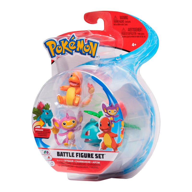 Pokemon Ivysaur + Charmander + Aipom
