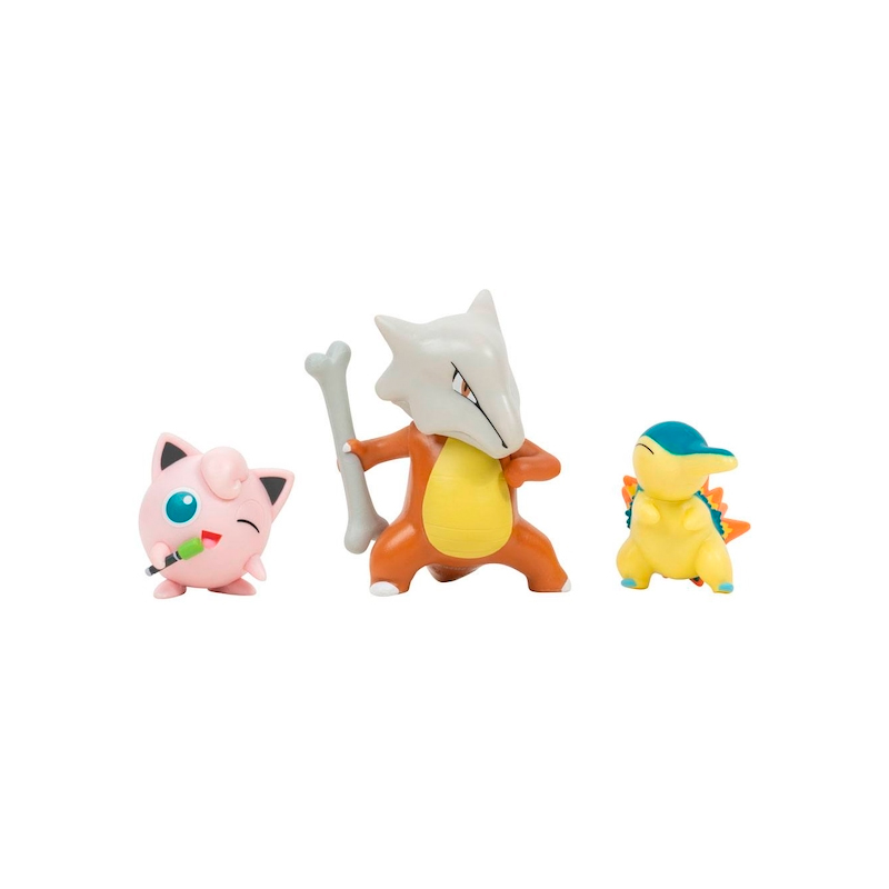 Pokemon Cyndaquil + Jigglypuff + Marowak.