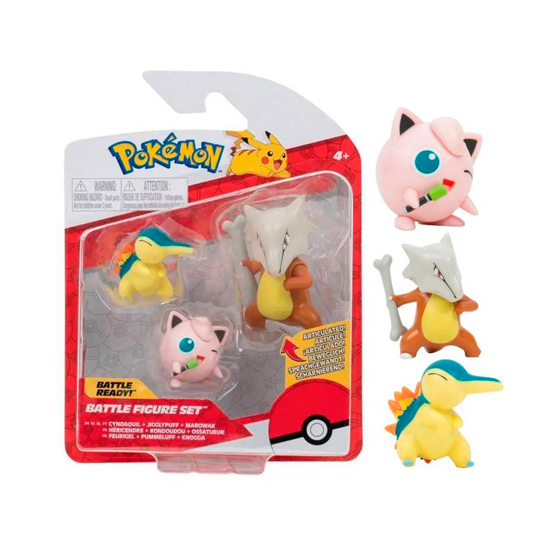 Pokemon Cyndaquil + Jigglypuff + Marowak.