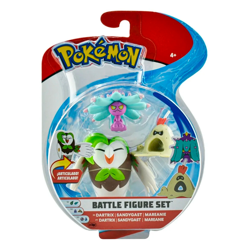 Pokemon Dartrix, Sandygast, Mareanie