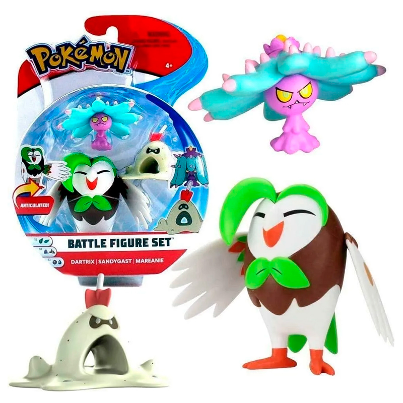 Pokemon Dartrix, Sandygast, Mareanie
