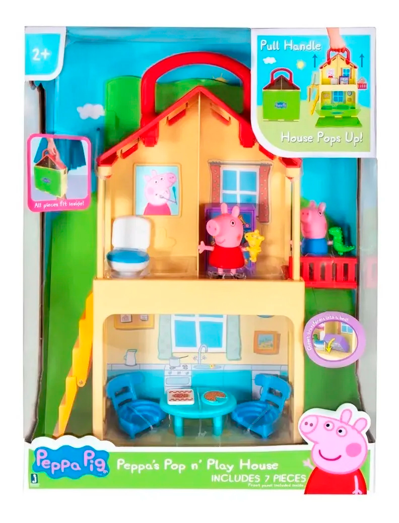 Peppa Pig Casa De Peppa Pig Set Portatil Con 7 Piezas