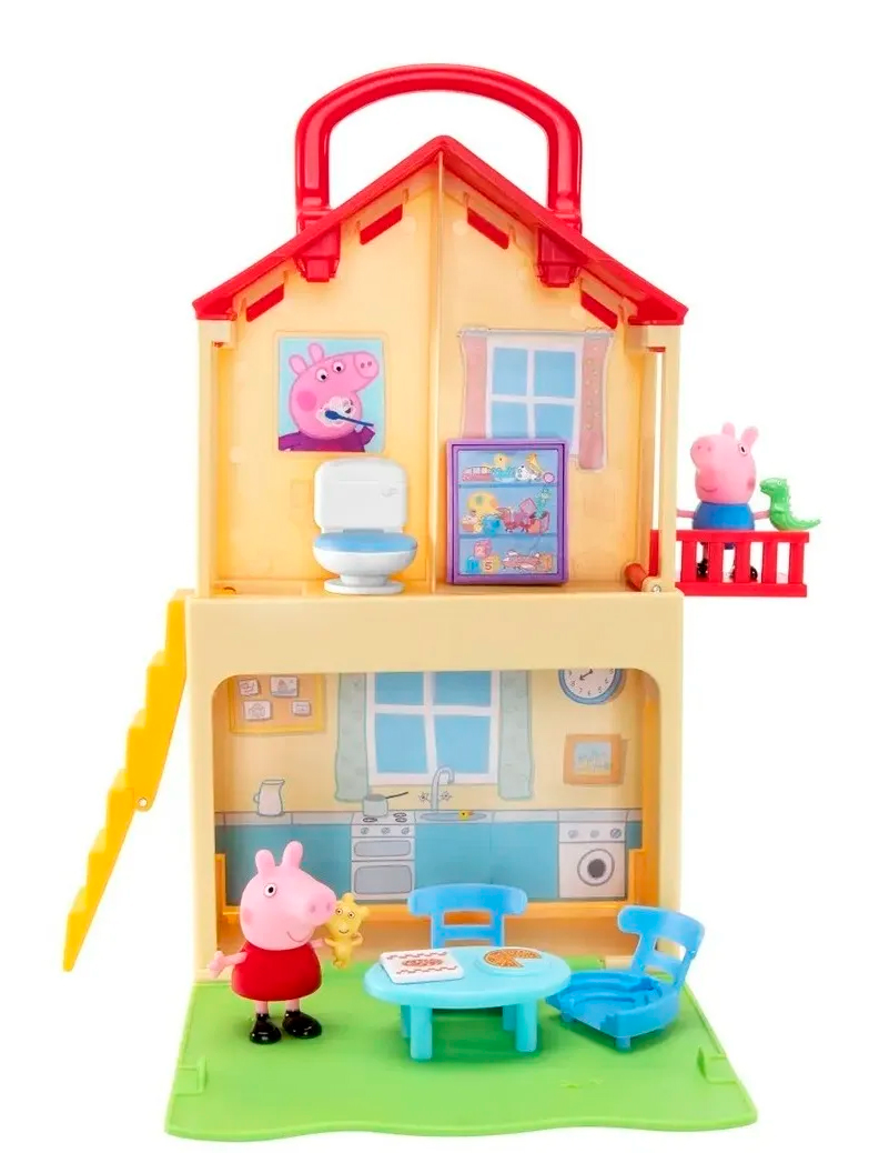 Peppa Pig Casa De Peppa Pig Set Portatil Con 7 Piezas