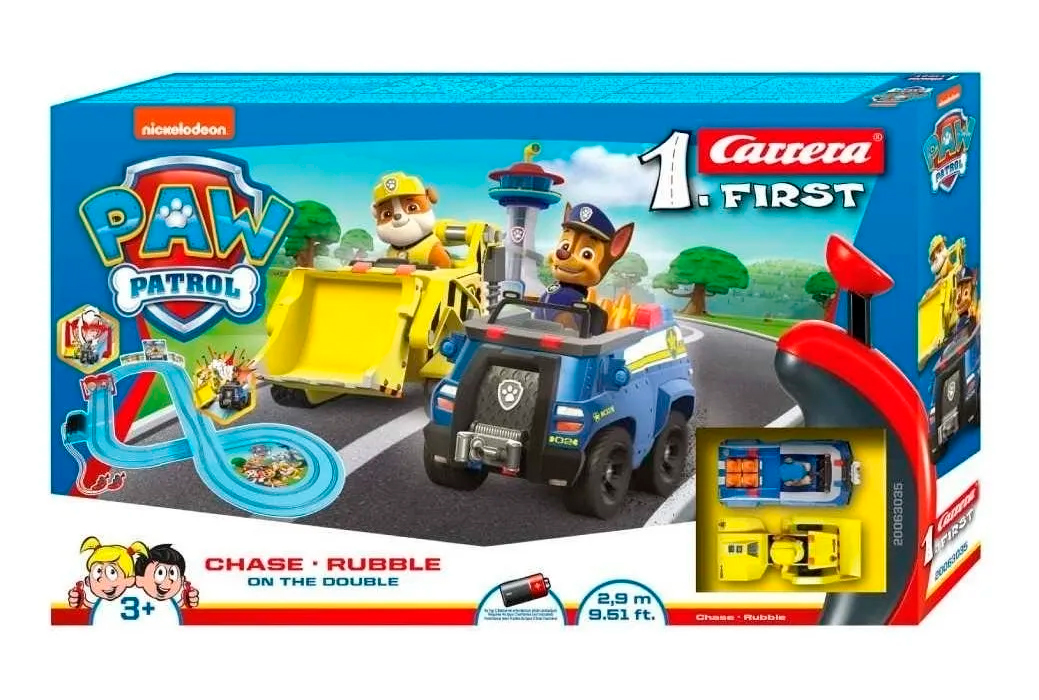 Paw Patrol Chase - Rubble 1 Carrera First Pista de Carreras