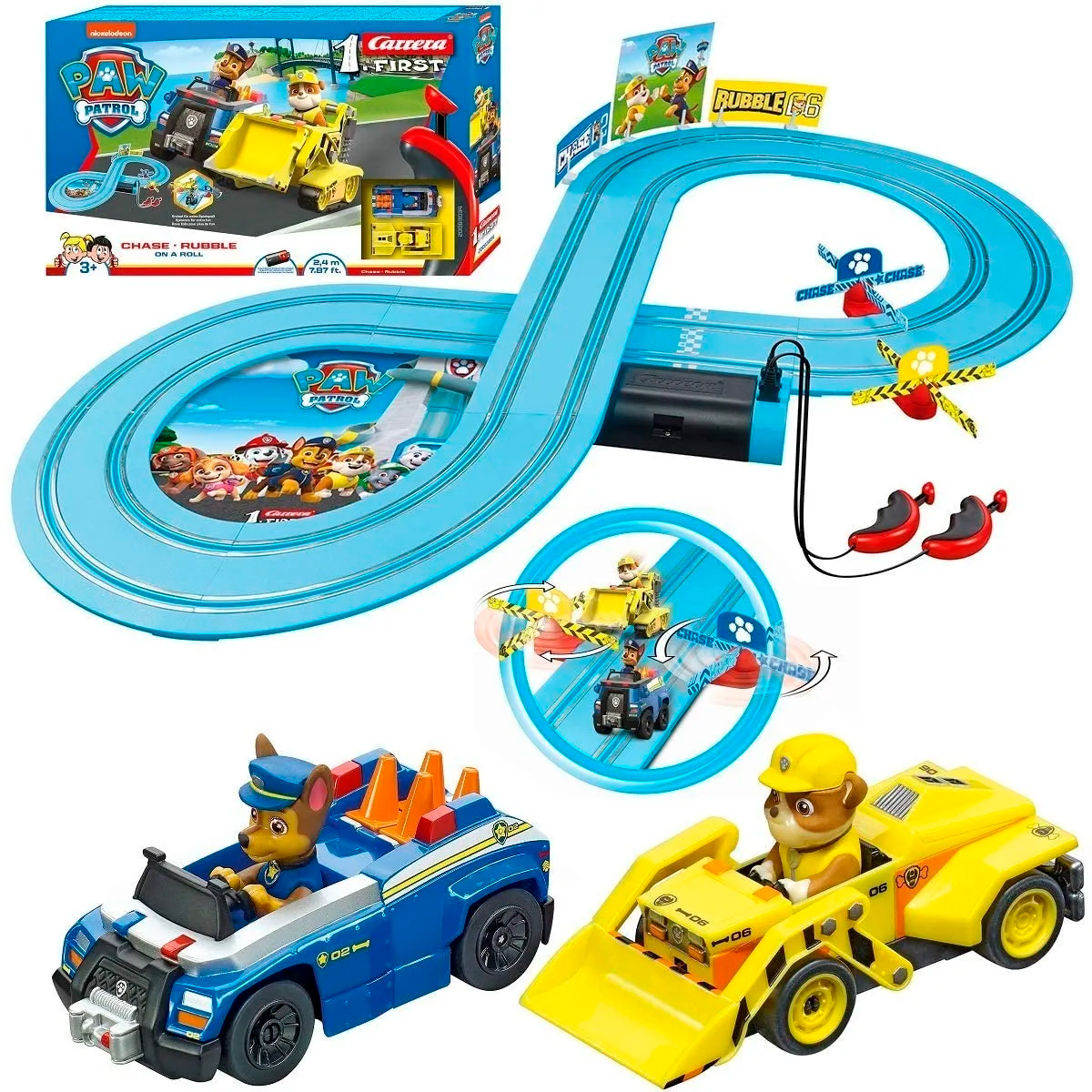 Paw Patrol Chase - Rubble 1 Carrera First Pista de Carreras