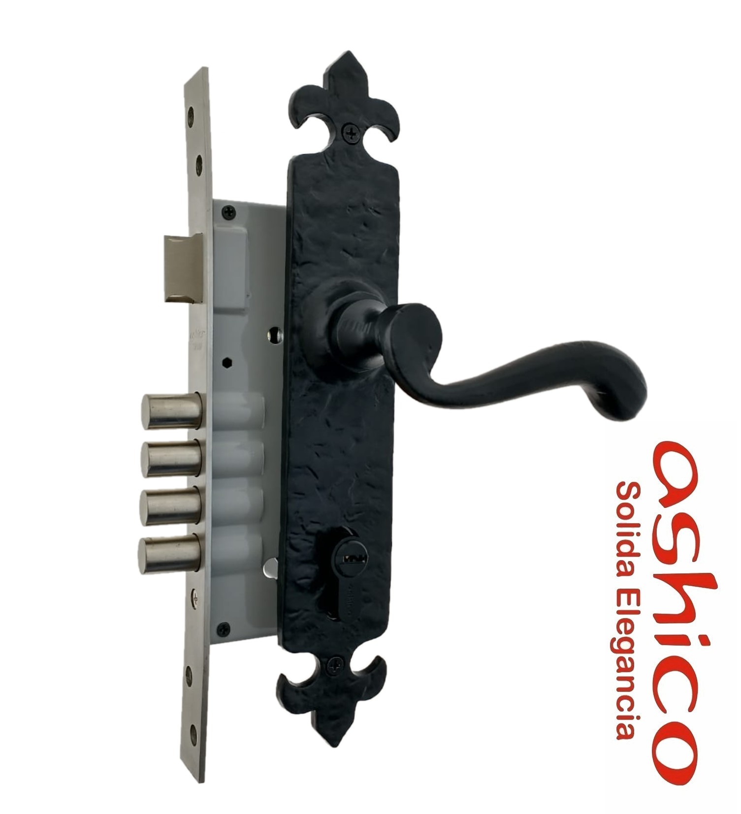 Cerradura Rustica Ashico Hierro Negro Segovia