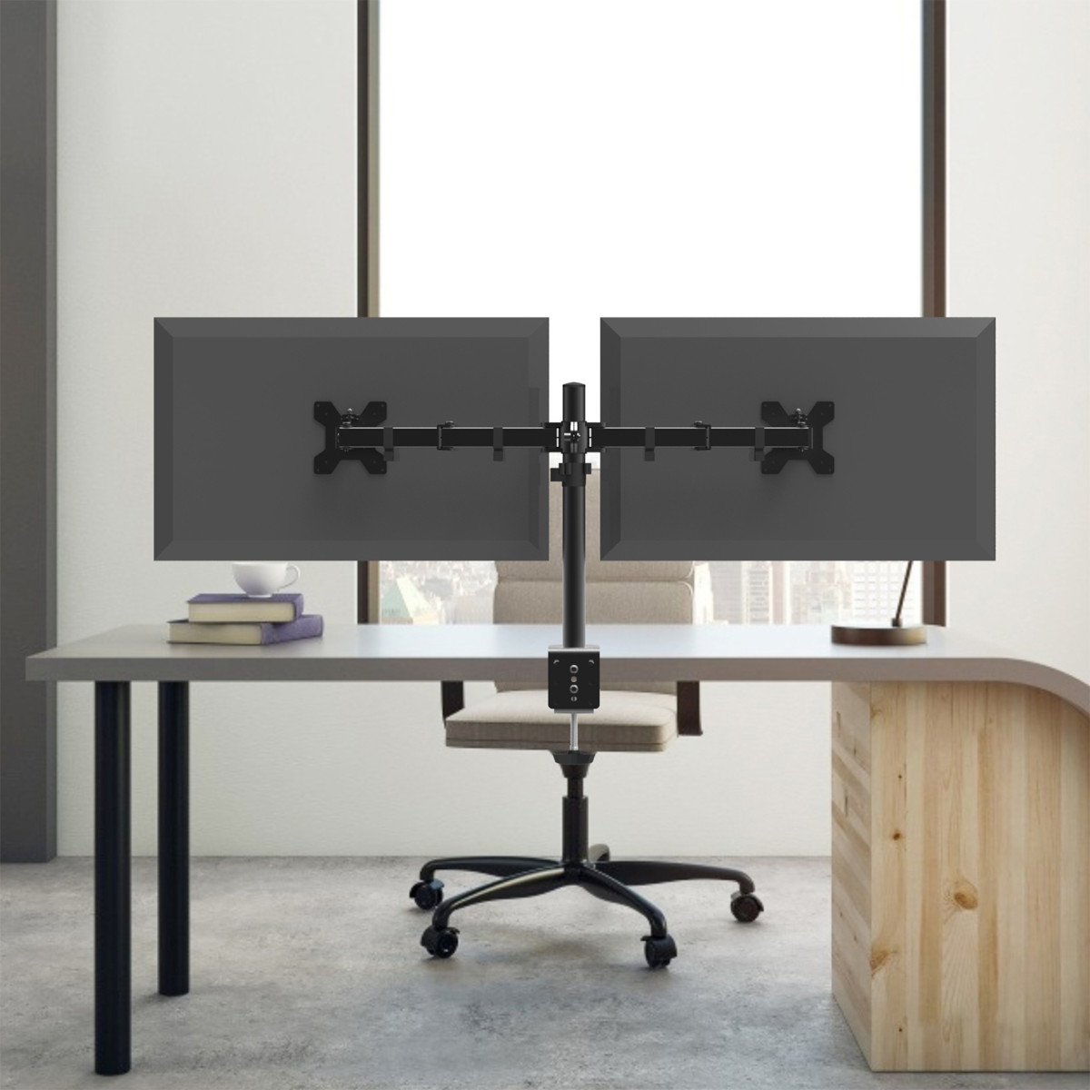 Soporte Escritorio 2 Monitores / Tv Taika Tk-dm10272 Max 8kg