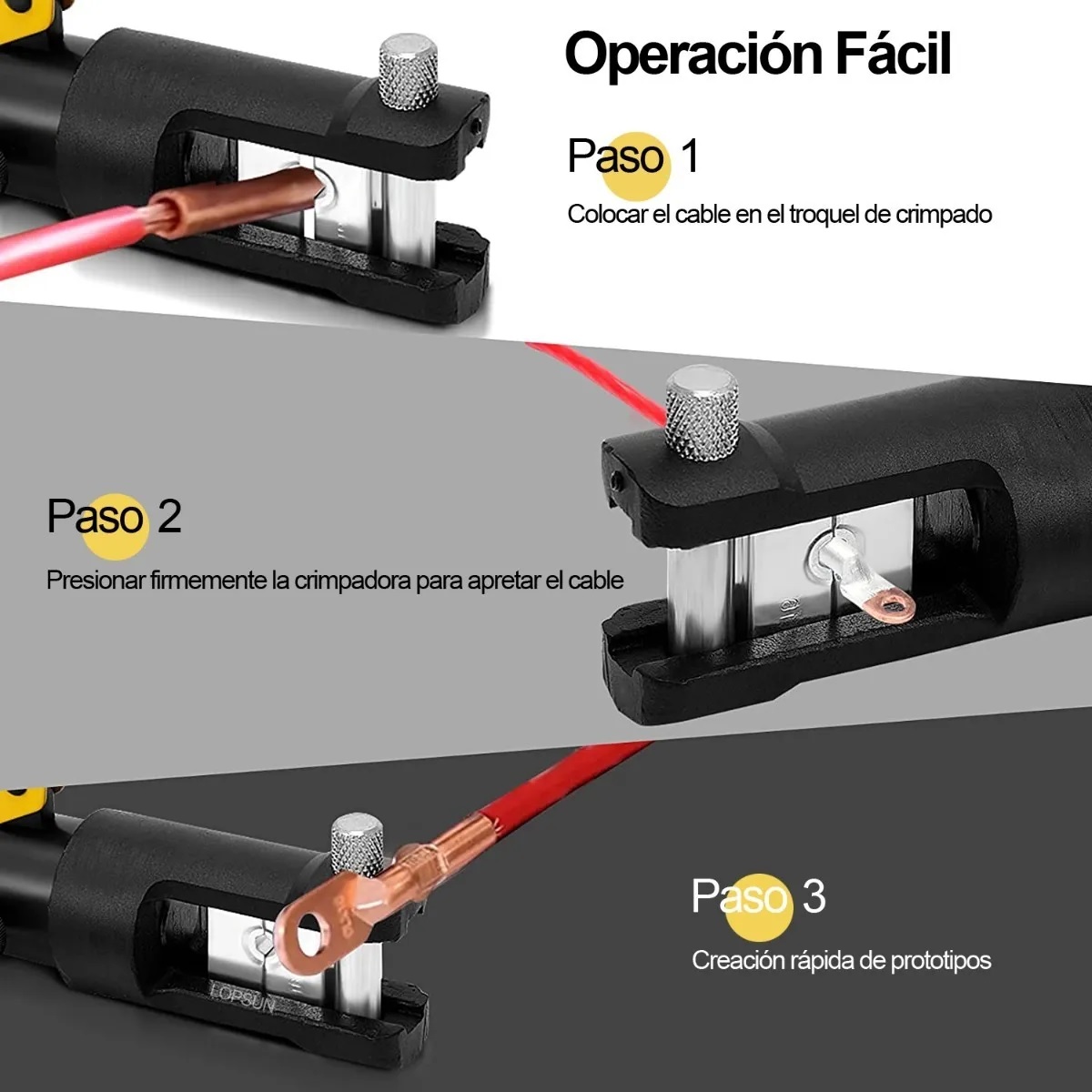 Pinza Hidraulica Ponchadora Con 8 Pares