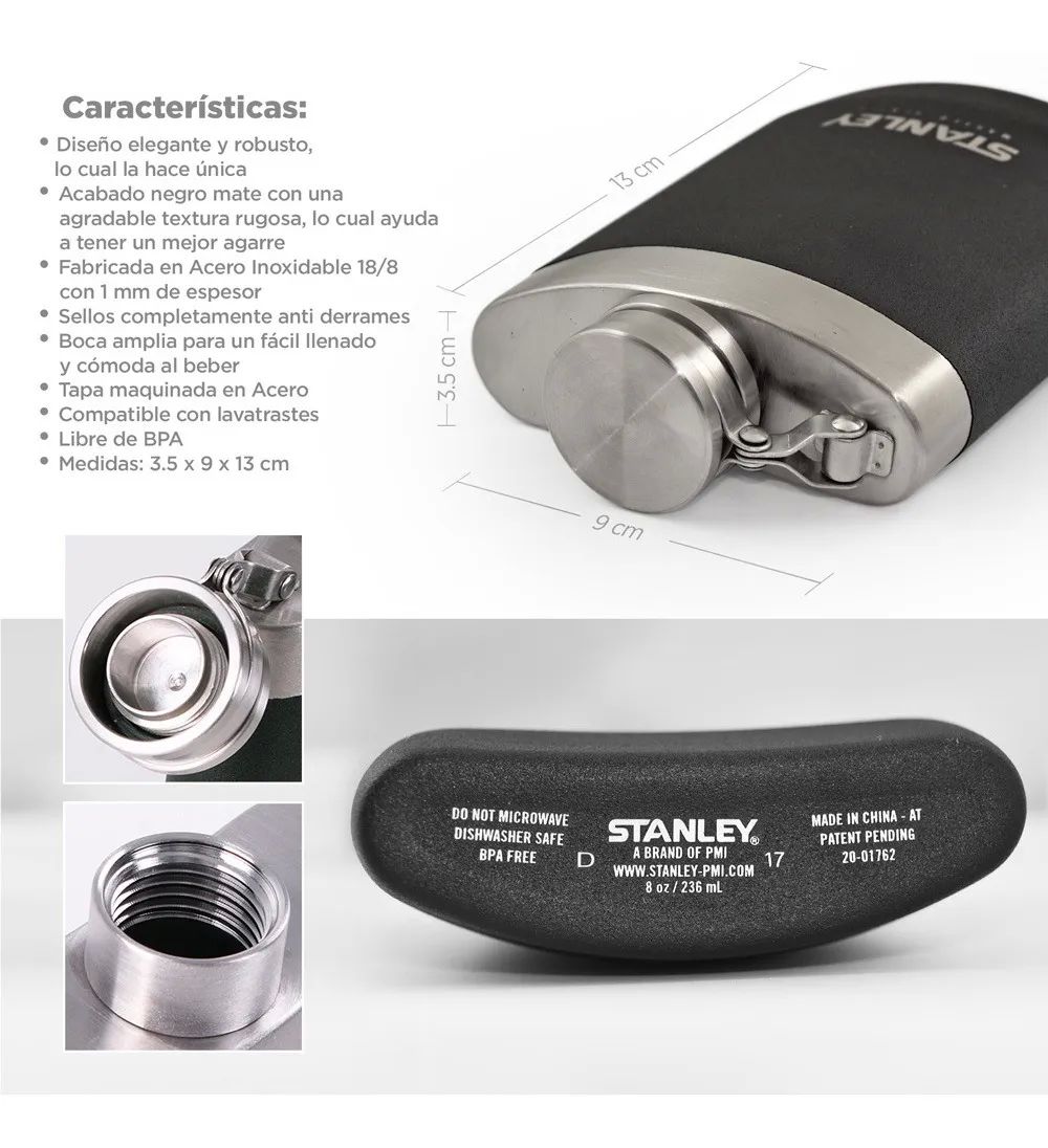 Licorera Master 236ml Anti Derrame Acero Inoxidable Stanley