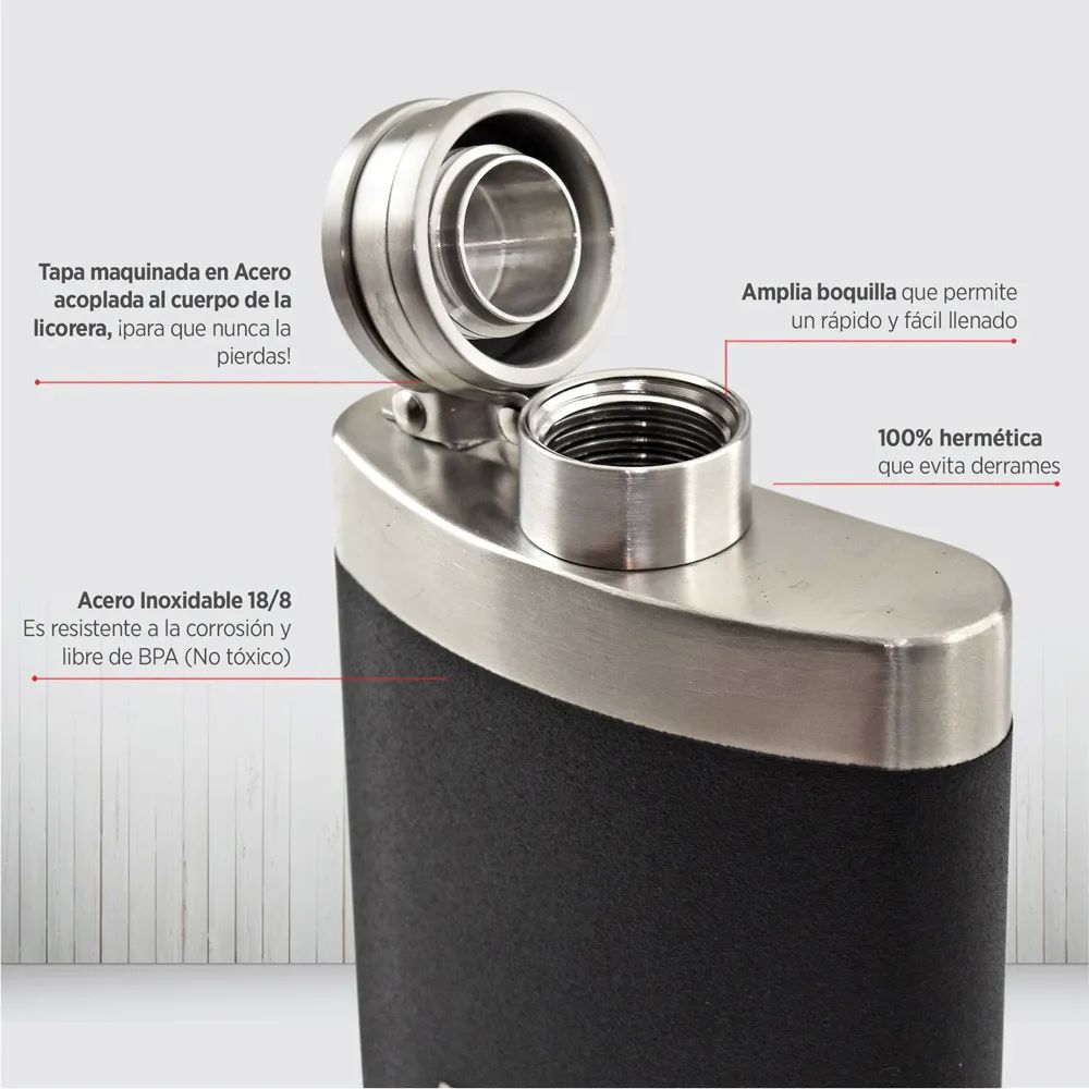 Licorera Master 236ml Anti Derrame Acero Inoxidable Stanley