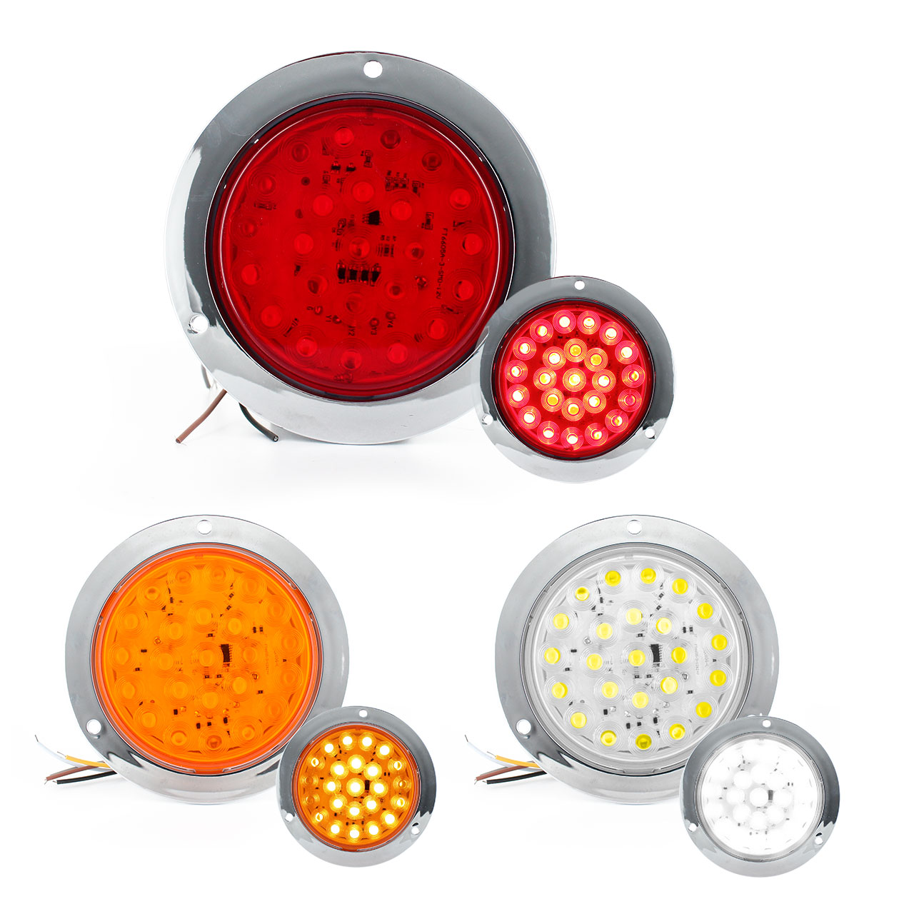 Plafon 24 Led Redondo Camion Cuarto Estrobo Stop 12-24v