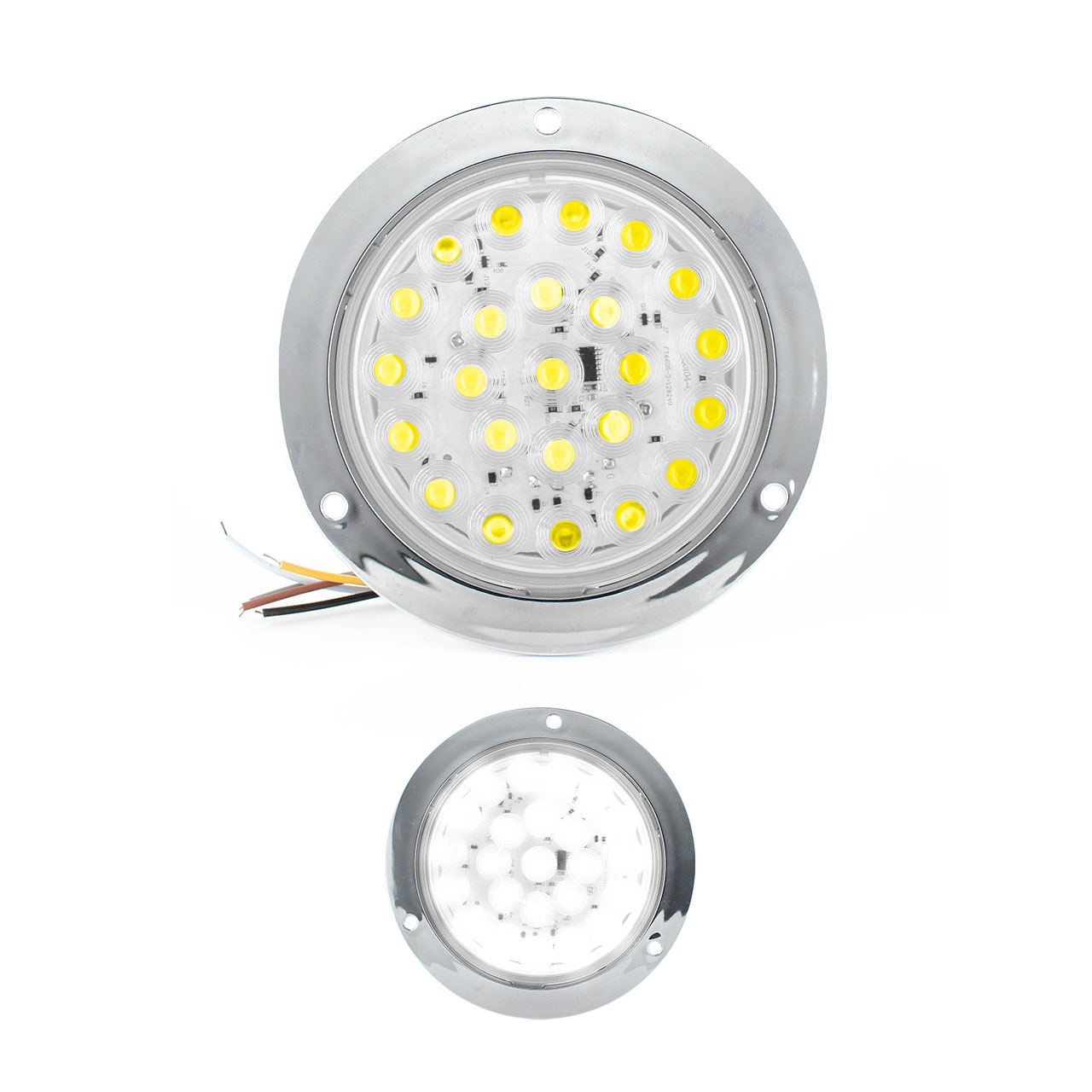Plafon 24 Led Redondo Camion Cuarto Estrobo Stop 12-24v