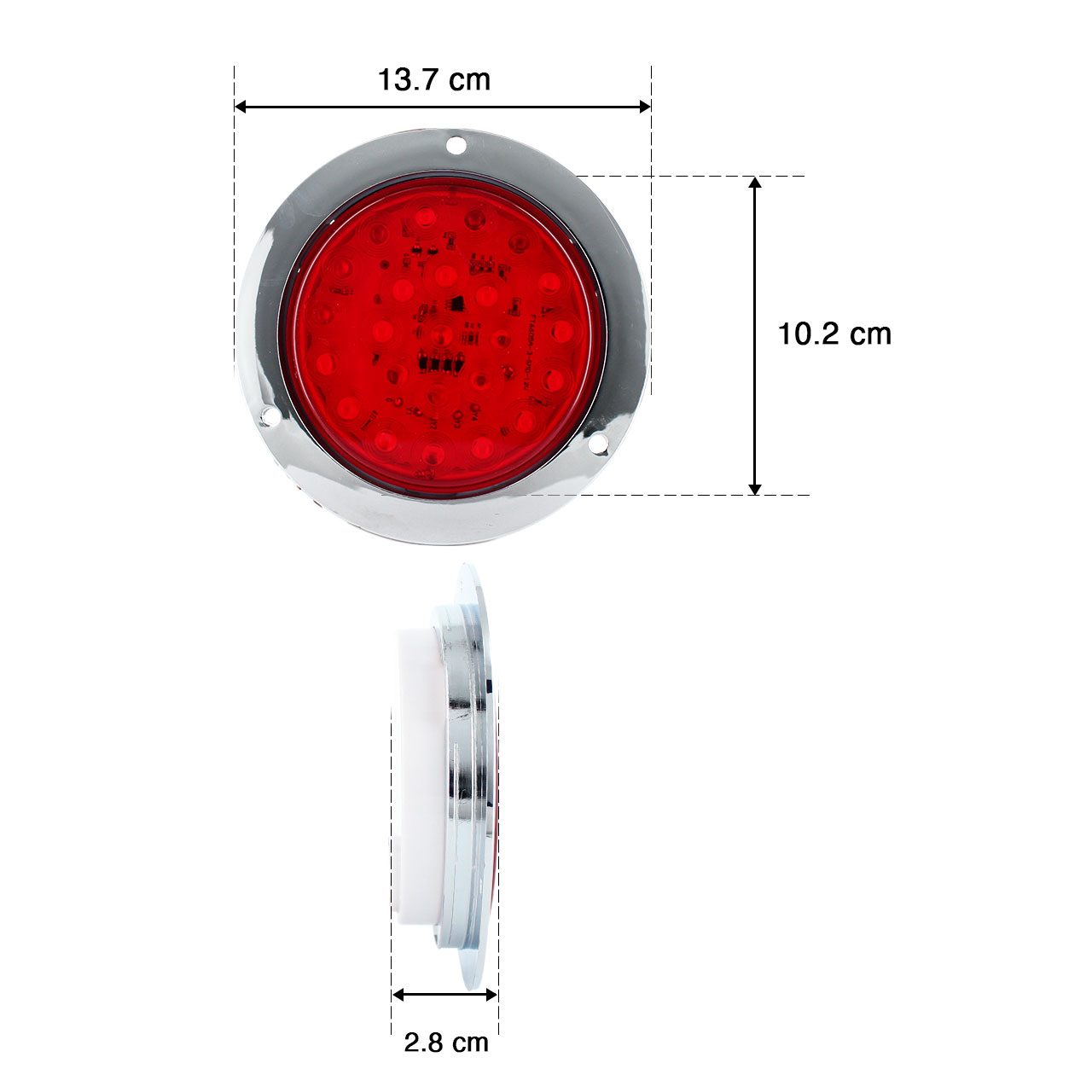 Plafon 24 Led Redondo Camion Cuarto Estrobo Stop 12-24v