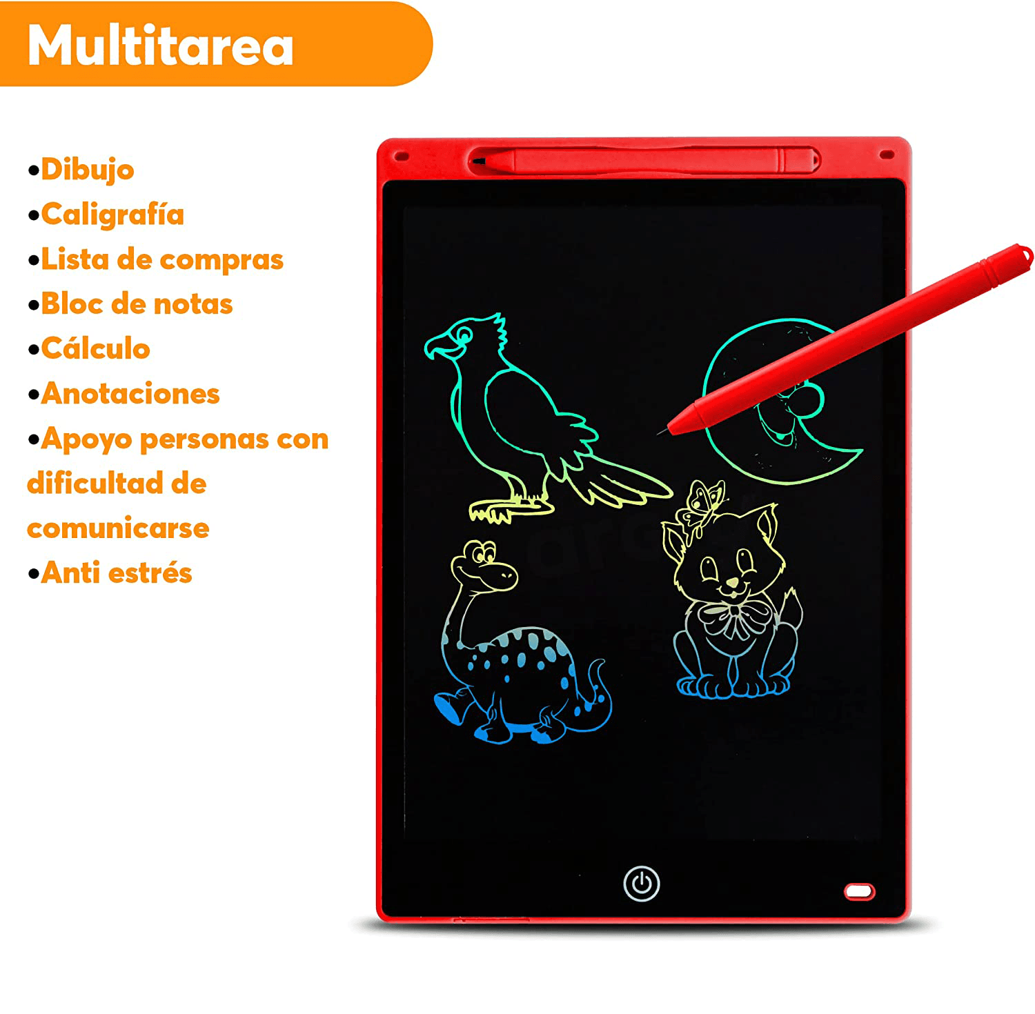 Pizarrón Mágico Archy (12 Pulgadas) Borrable con Tablero Pinta De Colores para Dibujo electrónico también para Personas de Tercera Edad o Problemas auditivos Tipo Tablet (SXB-120)